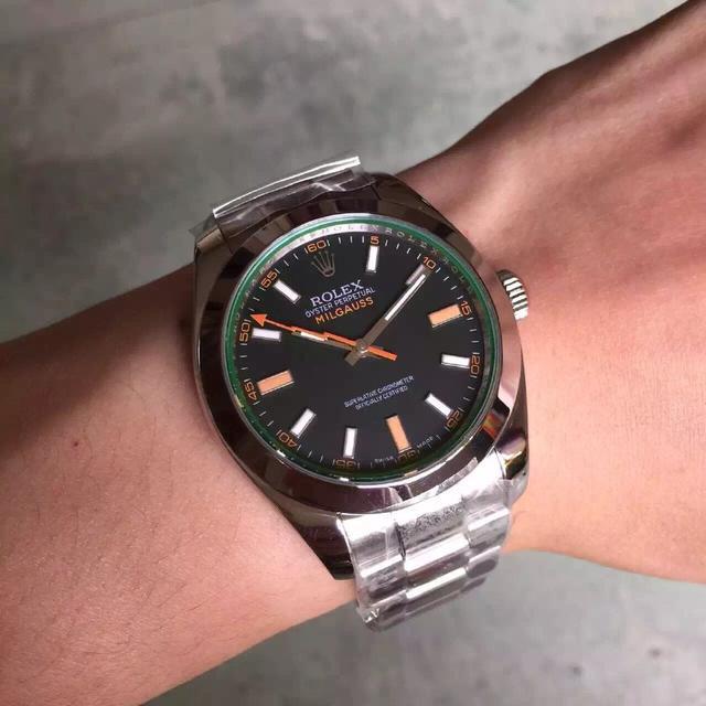 AR劳力士MILGAUSS闪电针绿玻璃复刻品鉴